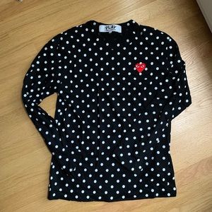 Commes Des Garçons PLAY polka dot shirt